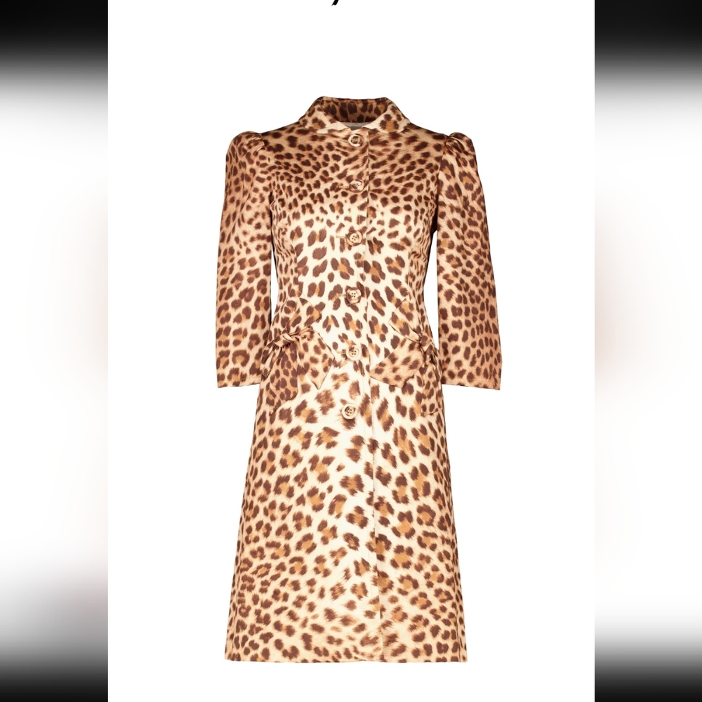 Blumarine Trompe L'oeil Leopard Coat Size 44
